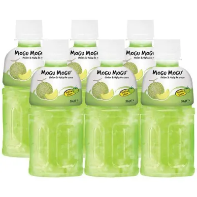 *Mogu Mogu Nata De Coco Drink Melon 6x320ml (TRAY) MOGU MOGU蜜瓜味