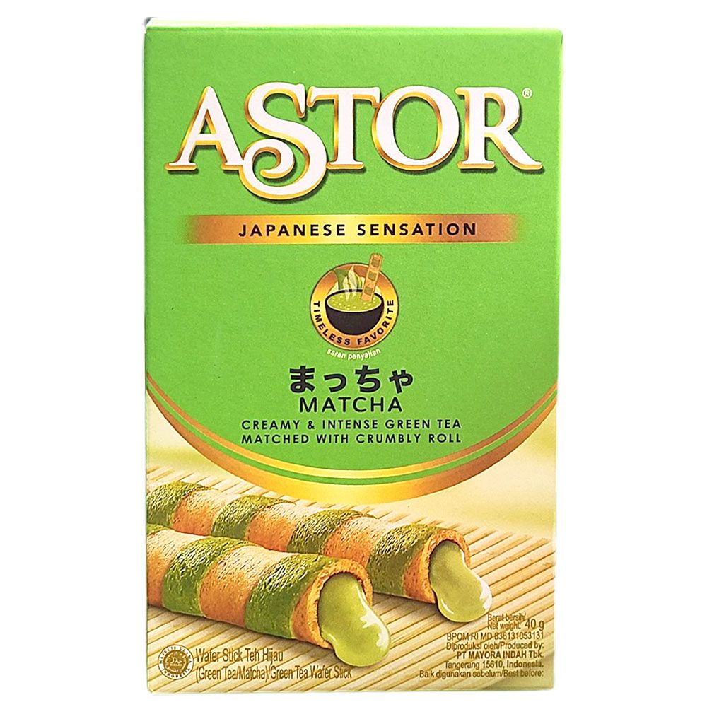 Astor Matcha 40g 抹茶味灌心蛋卷