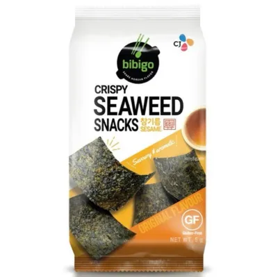 BIBIGO Crispy Seaweed Snacks Sesame 3x5g 脆紫菜小吃