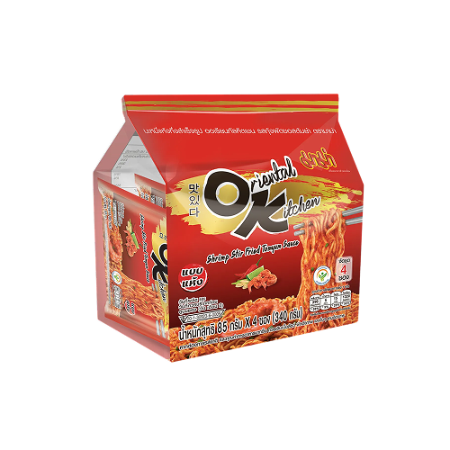 Mama OK Noodles Shrimp Tom Yum 4x85g 媽媽冬蔭蝦即食麵 (4包裝）