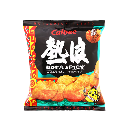 *CALBEE Potato Crisps - Hot &amp; Spicy 105g 卡樂B熱浪薯片香辣味