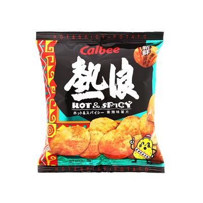 *CALBEE Potato Crisps - Hot &amp; Spicy 105g 卡樂B熱浪薯片香辣味