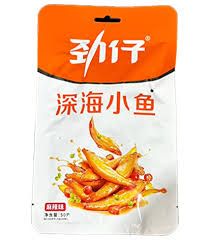 jinzai Ocean Little Fish Hot Spicy 50g 勁仔深海小魚