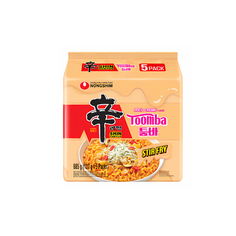 Nongshim Shin Ramyun Toomba Spicy &amp; Creamy 5x137g (Multi) 農心辛拉麵 忌廉炒麵
