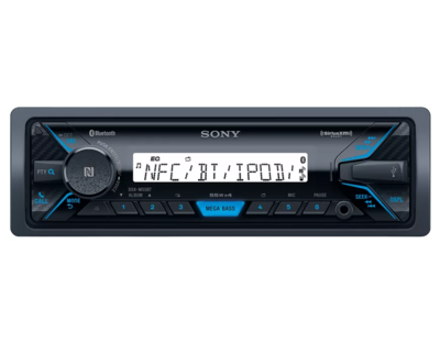 Sony-Blue, Dual BT, NFC, Music Center, SXM, USB, 2 PRE 2V, EQ10, ExtraBass-DSXA415BT