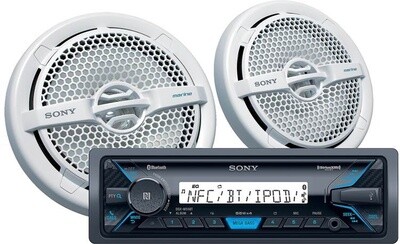 Sony-Marine, Blue, BT, NFC, SXM, USB, 2 PRE 2V, EQ5, MegaBass-DSXM55BT