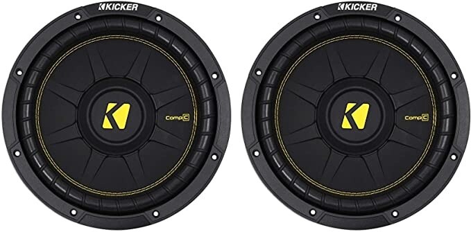 KICKER-CompC 10" (25cm) subwoofer, DVC, 4ohm, RoHS Compliant-44CWCD104