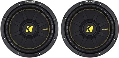 KICKER-CompC 10" (25cm) subwoofer, DVC, 4ohm, RoHS Compliant-44CWCD104