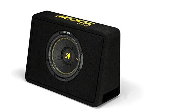 KICKER-CompC 10-inch (25cm) Sub in Thin Profile Enclosure, 2-Ohm, RoHS Compliant-44TCWC102