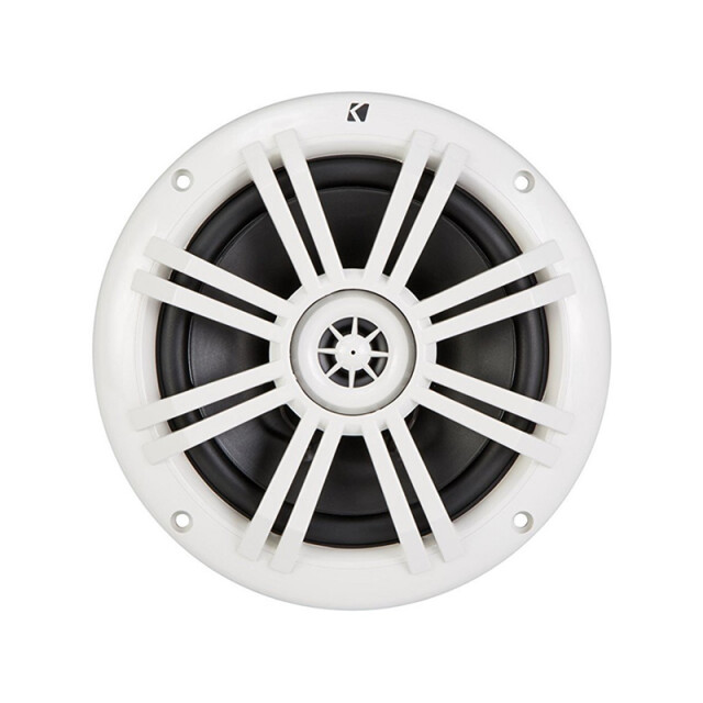 KICKER-BKM60 6.5-INCH (160mm) MARINE COAXIAL SPEAKERS WITH 1/2-INCH (13mm) TWEETERS, WHITE, BULK PACK, 4-OHM-41BKM604W