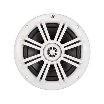 KICKER-BKM60 6.5-INCH (160mm) MARINE COAXIAL SPEAKERS WITH 1/2-INCH (13mm) TWEETERS, WHITE, BULK PACK, 4-OHM-41BKM604W