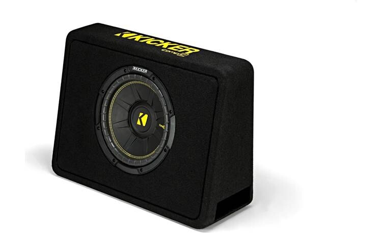 KICKER-CompC 10-inch (25cm) Sub in Thin Profile Enclosure, 4-Ohm, RoHS Compliant-44TCWC104