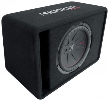KICKER-CompR 12" (30cm) single subwoofer in vented encl, 2-ohm, RoHS Compliant-48VCWR122