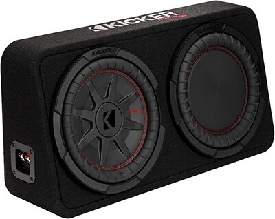 KICKER-CompRT 10"(25cm) subwoofer in thin profile encl, 2ohm, RoHS Compliant-48TCWRT102