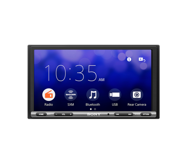 Sony-7" Mechless, White, Android Auto, Apple CarPlay, BT, USB (Rear), 3 PRE 2V, EQ10, ExtraBass, Weblink, A/V Input-XAVAX3200