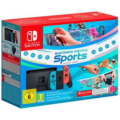 CONSOLA NINTENDO SWITCH NEON + SPORTS (PREINSTALADO) + 12 MESES ONLINE