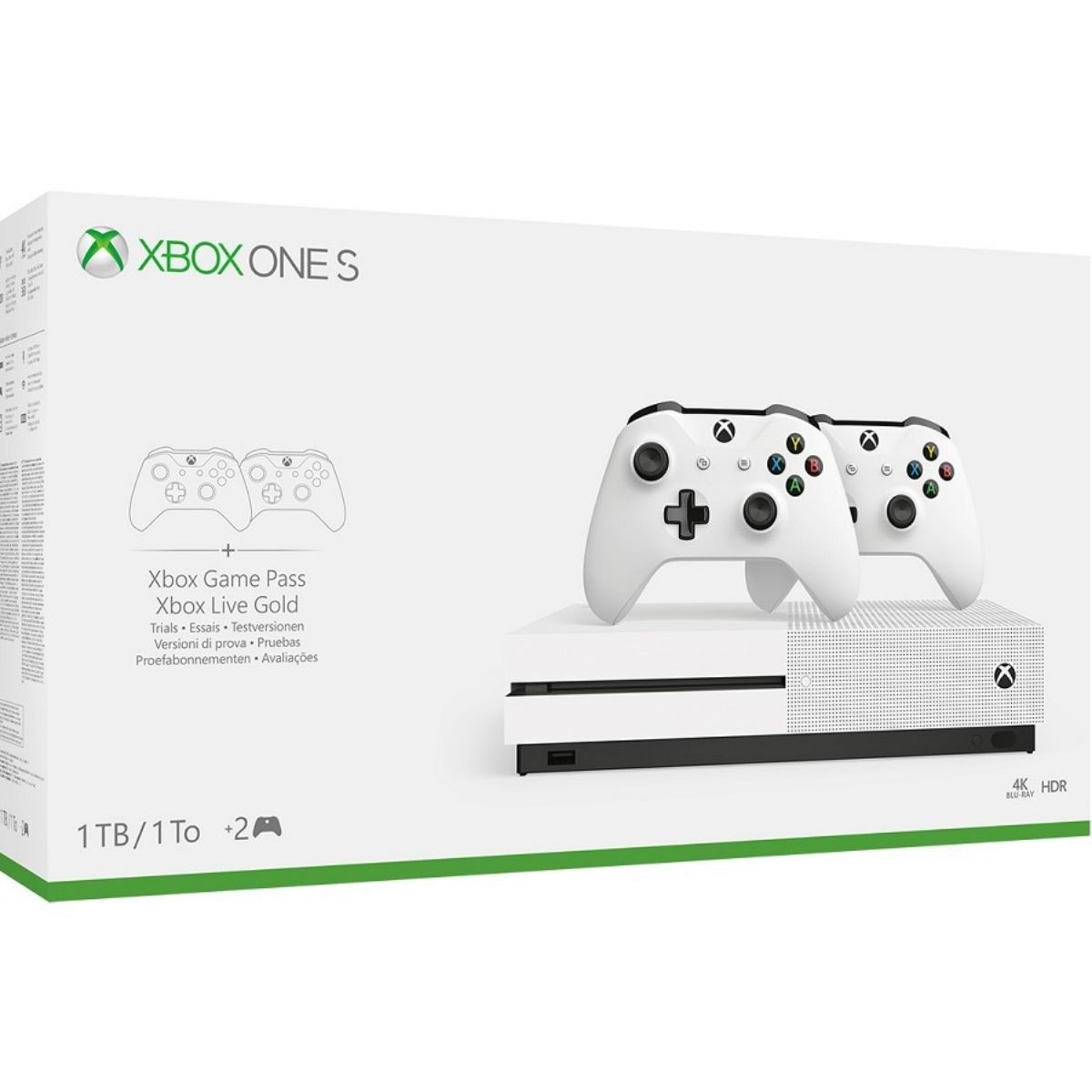 CONSOLA MICROSOFT XBOX ONE S 1TB + 2º MANDO