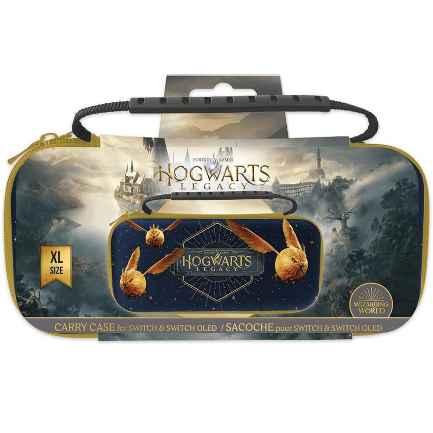 BOLSA TRANSPORTE SWITCH/OLED HOGWART LEGACY DORADA