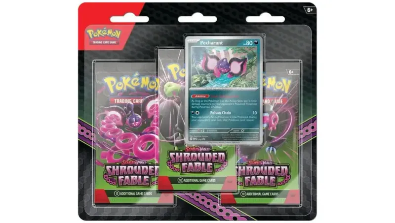 Booster de 3 sobres Pokémon TCG Fabula Sombría Escarlata y Purpura Booster de 3 sobres Pokémon TCG Fabula Sombría Escarlata y Purpura