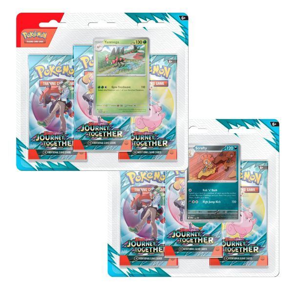Pokémon TCG Blister 3 Sobres Journey Together Ed. Ingles Pokémon TCG Blister 3 Sobres Journey Together Ed. Ingles