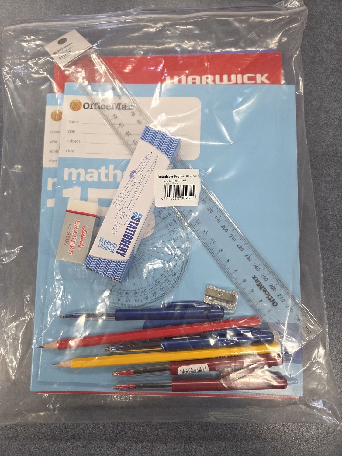 Stationery Packs Year 9 and 10