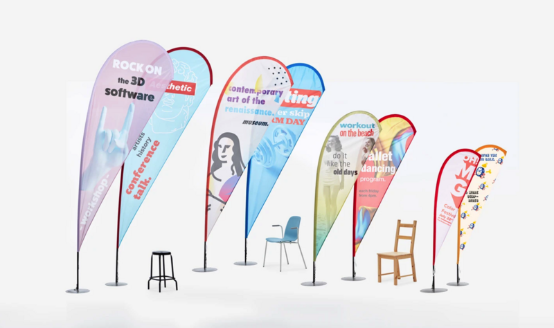 Vindtåligt flaggtyg för utomhusbruk 115 g/m²