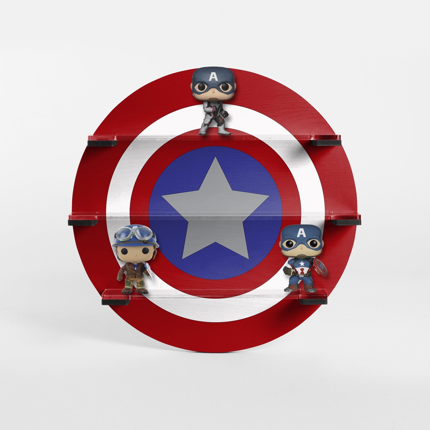 Captain America Display Marvel Display Funko Pop Shelf Captain America Wall  Art Pop Vinyl Display Captain America Shelf Handmade -  Sweden