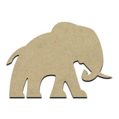 Elephant Wood Cut Shape