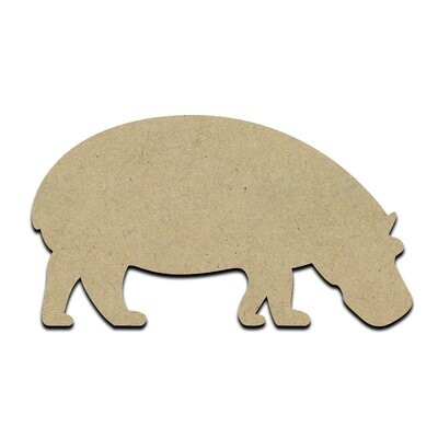 Hippo Wood Cut Shape
