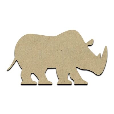 Rhino Wood Cut Shape