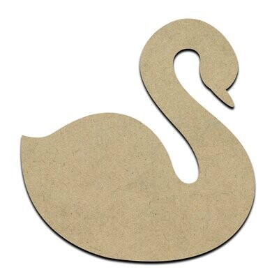 Swan Wood Cut Shape