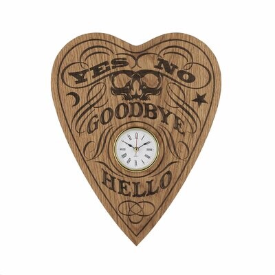 Oak Planchette clock - Ouija Clock