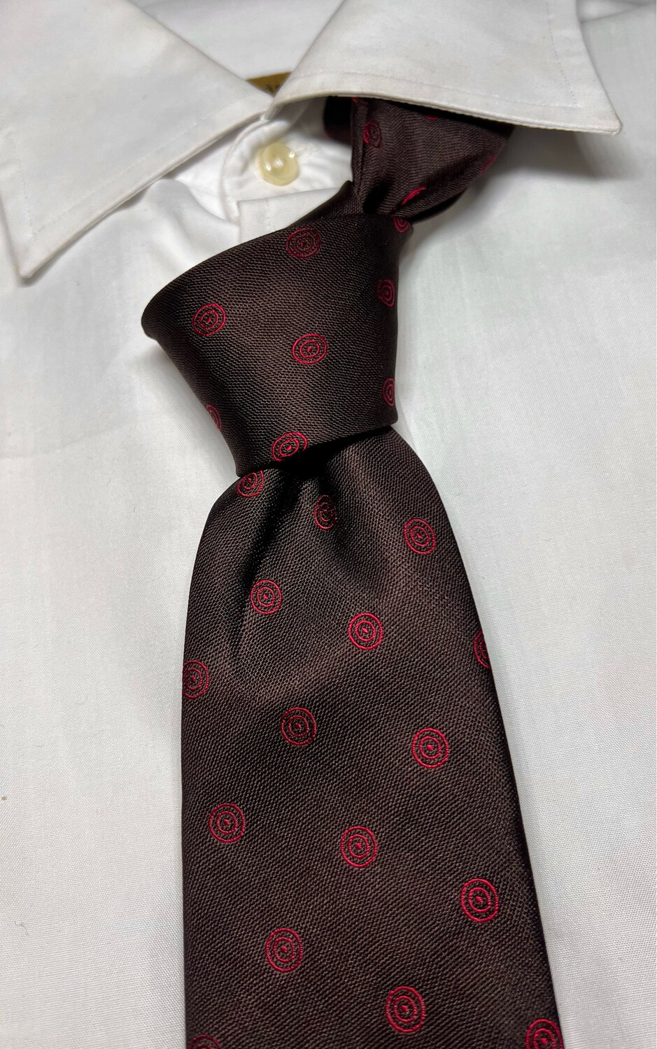 Cravatta Basile seta 100% marrone 8 cm silk necktie corbata krawatte