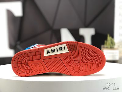 AM Skel Top Low White &amp; Red