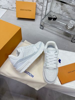 Louis Vuitton Trainer White Custom