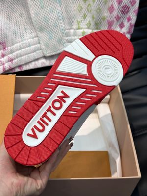 Louis Vuitton Trainer Red Monogram Denim