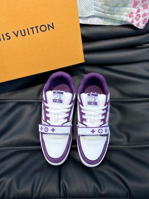 Louis Vuitton Trainer Monogram Strap White Purple