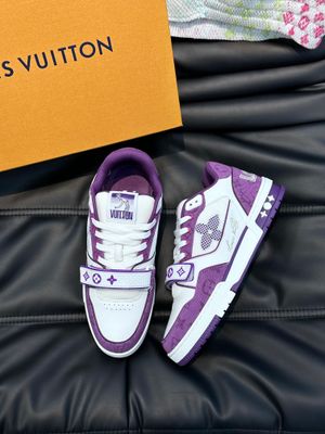 Louis Vuitton Trainer Monogram Strap White Purple