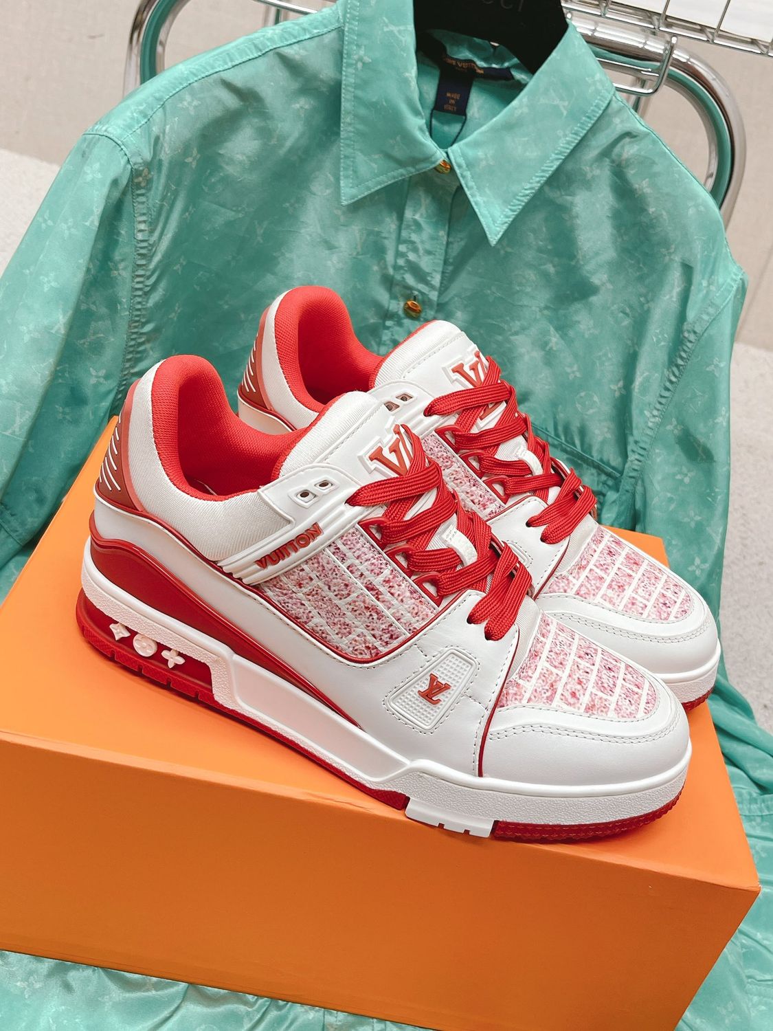 Louis Vuitton Red Street Style