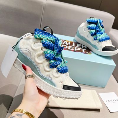 Lanvin Curb Sneaker White Green
