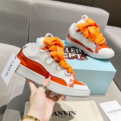 Lanvin Curb Sneaker Glossy Orange