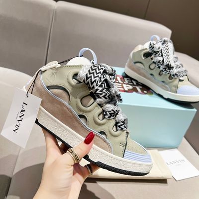 Lanvin Curb Sneaker Ecru Black