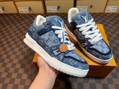 Louis Vuitton Trainer Yellow Blue Custom