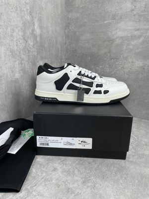 Amiri Skeleton Top Low Sneakers White Black