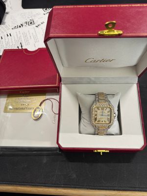 Moissanite C Watch Two Tone Gold SKU 102