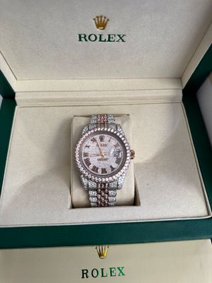 Moissanite R Two Tone Rose Gold Roman Dial 303
