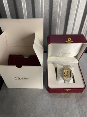Moissanite C Watch Two Tone Gold SKU 109