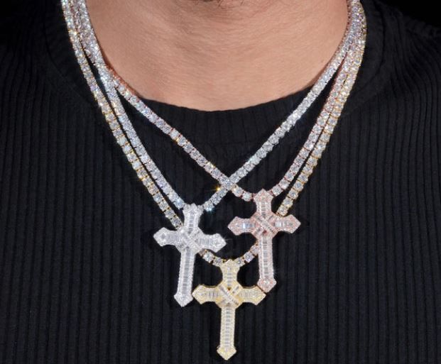 Cross Baguette Pendant