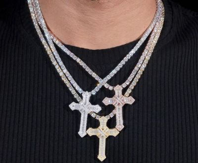 Cross Baguette Pendant
