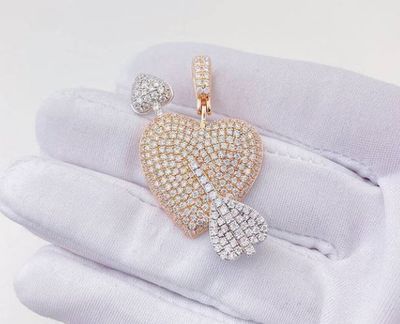 Two Tone Heart Pendant
